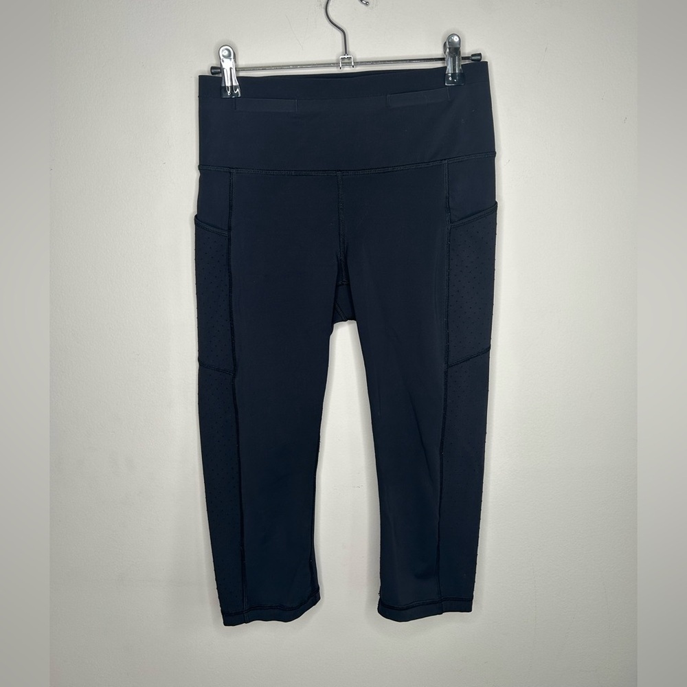 Lululemon Mind Over Miles Crop 17" Cropped Activewear Legging In Black Size 6 - Picture 7 of 10